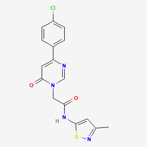 2-(4-(4-chlorophenyl)-6-oxopyrimidin-1(6H)-yl)-N-(3-methylisothiazol-5-yl)acetamide