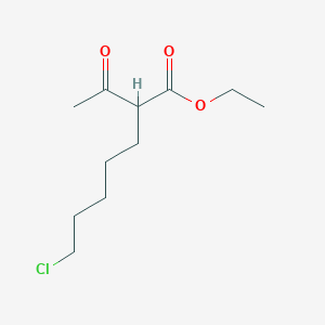 B3020404 Heptanoic acid, 2-acetyl-7-chloro-, ethyl ester CAS No. 136879-36-2