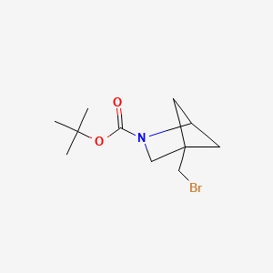 molecular formula C11H18BrNO2 B3020405 Tert-butyl 4-(bromomethyl)-2-azabicyclo[2.1.1]hexane-2-carboxylate CAS No. 2377035-68-0