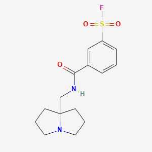 3-(1,2,3,5,6,7-Hexahydropyrrolizin-8-ylmethylcarbamoyl)benzenesulfonyl fluoride