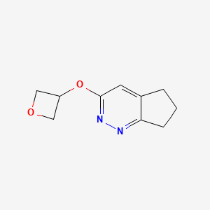 molecular formula C10H12N2O2 B3020409 3-(oxetan-3-yloxy)-5H,6H,7H-cyclopenta[c]pyridazine CAS No. 2201829-23-2