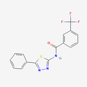 molecular formula C16H10F3N3OS B3020415 N-(5-phenyl-1,3,4-thiadiazol-2-yl)-3-(trifluoromethyl)benzamide CAS No. 392244-58-5