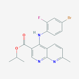 Isopropyl 4-((4-bromo-2-fluorophenyl)amino)-7-methyl-1,8-naphthyridine-3-carboxylate