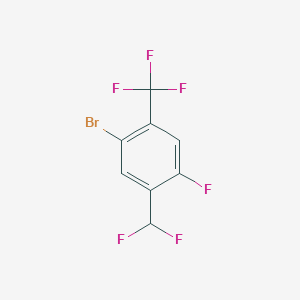molecular formula C8H3BrF6 B3020422 1-Bromo-5-(difluoromethyl)-4-fluoro-2-(trifluoromethyl)benzene CAS No. 2169383-66-6