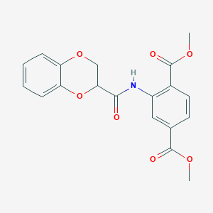 Dimethyl 2-(2,3-dihydrobenzo[b][1,4]dioxine-2-carboxamido)terephthalate