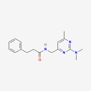 N-((2-(dimethylamino)-6-methylpyrimidin-4-yl)methyl)-3-phenylpropanamide