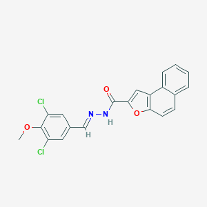 molecular formula C21H14Cl2N2O3 B302045 N'-(3,5-dichloro-4-methoxybenzylidene)naphtho[2,1-b]furan-2-carbohydrazide 