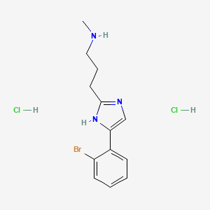 {3-[5-(2-bromophenyl)-1H-imidazol-2-yl]propyl}(methyl)amine dihydrochloride