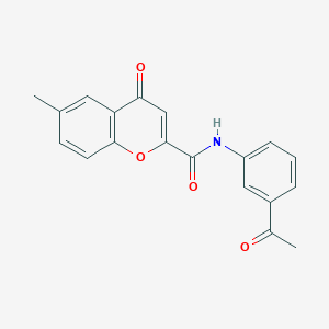 molecular formula C19H15NO4 B3020476 N-(3-acetylphenyl)-6-methyl-4-oxo-4H-chromene-2-carboxamide CAS No. 919033-70-8