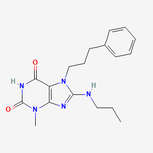 3-Methyl-7-(3-phenyl-propyl)-8-propylamino-3,7-dihydro-purine-2,6-dione