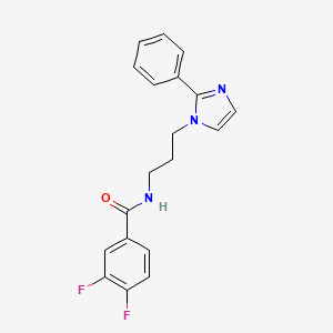 3,4-difluoro-N-(3-(2-phenyl-1H-imidazol-1-yl)propyl)benzamide