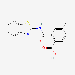 molecular formula C16H12N2O3S B3020483 N-Benzothiazol-2-yl-4-methyl-phthalamic acid CAS No. 325810-27-3