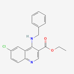 molecular formula C19H17ClN2O2 B3020491 Ethyl 4-(benzylamino)-6-chloroquinoline-3-carboxylate CAS No. 955283-33-7