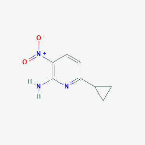 molecular formula C8H9N3O2 B3020494 6-Cyclopropyl-3-nitro-pyridin-2-amine CAS No. 1552286-03-9