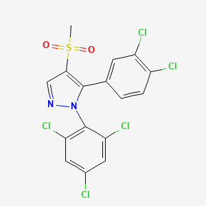 5-(3,4-Dichlorophenyl)-4-methylsulfonyl-1-(2,4,6-trichlorophenyl)pyrazole