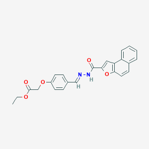 molecular formula C24H20N2O5 B302050 ethyl (4-{(E)-[2-(naphtho[2,1-b]furan-2-ylcarbonyl)hydrazinylidene]methyl}phenoxy)acetate 