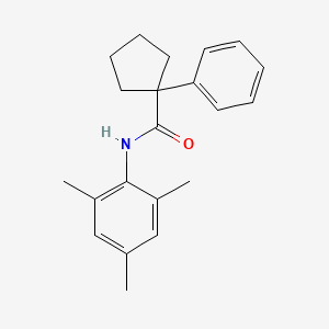 molecular formula C21H25NO B3020502 1-phenyl-N-(2,4,6-trimethylphenyl)cyclopentane-1-carboxamide CAS No. 1024113-59-4