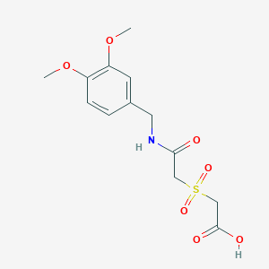 molecular formula C13H17NO7S B3020514 2-((2-((3,4-Dimethoxybenzyl)amino)-2-oxoethyl)sulfonyl)acetic acid CAS No. 338793-98-9