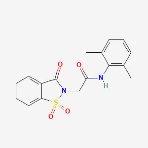 N-(2,6-dimethylphenyl)-2-(1,1-dioxido-3-oxo-1,2-benzothiazol-2(3H)-yl)acetamide