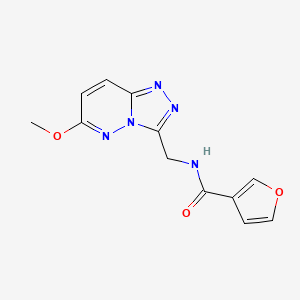 molecular formula C12H11N5O3 B3020521 N-((6-methoxy-[1,2,4]triazolo[4,3-b]pyridazin-3-yl)methyl)furan-3-carboxamide CAS No. 2034325-98-7