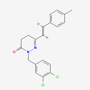 molecular formula C20H18Cl2N2O B3020522 2-(3,4-dichlorobenzyl)-6-(4-methylstyryl)-4,5-dihydro-3(2H)-pyridazinone CAS No. 1164460-03-0