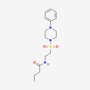 N-(2-((4-phenylpiperazin-1-yl)sulfonyl)ethyl)butyramide