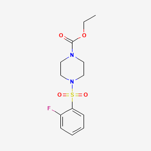 molecular formula C13H17FN2O4S B3020533 Ethyl 4-[(2-fluorophenyl)sulfonyl]piperazinecarboxylate CAS No. 873671-02-4