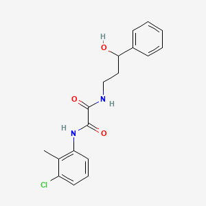 molecular formula C18H19ClN2O3 B3020537 N1-(3-chloro-2-methylphenyl)-N2-(3-hydroxy-3-phenylpropyl)oxalamide CAS No. 1396882-01-1