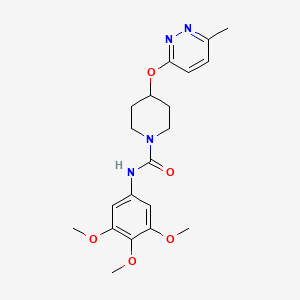 molecular formula C20H26N4O5 B3020538 4-((6-methylpyridazin-3-yl)oxy)-N-(3,4,5-trimethoxyphenyl)piperidine-1-carboxamide CAS No. 1796969-23-7