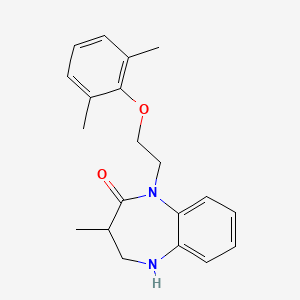 molecular formula C20H24N2O2 B3020542 1-(2-(2,6-dimethylphenoxy)ethyl)-3-methyl-4,5-dihydro-1H-benzo[b][1,4]diazepin-2(3H)-one CAS No. 950306-69-1