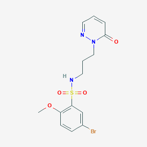 5-bromo-2-methoxy-N-(3-(6-oxopyridazin-1(6H)-yl)propyl)benzenesulfonamide