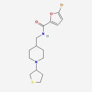 molecular formula C15H21BrN2O2S B3020555 5-bromo-N-((1-(tetrahydrothiophen-3-yl)piperidin-4-yl)methyl)furan-2-carboxamide CAS No. 2034591-69-8