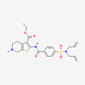 ethyl 2-(4-(N,N-diallylsulfamoyl)benzamido)-6-methyl-4,5,6,7-tetrahydrothieno[2,3-c]pyridine-3-carboxylate