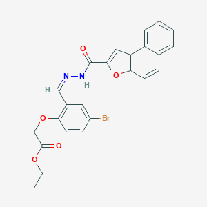 molecular formula C24H19BrN2O5 B302056 Ethyl {4-bromo-2-[2-(naphtho[2,1-b]furan-2-ylcarbonyl)carbohydrazonoyl]phenoxy}acetate 