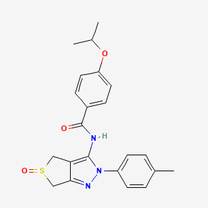4-isopropoxy-N-[2-(4-methylphenyl)-5-oxido-2,6-dihydro-4H-thieno[3,4-c]pyrazol-3-yl]benzamide