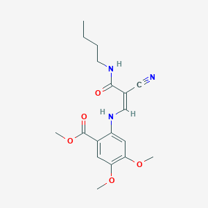 methyl 2-[[(Z)-3-(butylamino)-2-cyano-3-oxoprop-1-enyl]amino]-4,5-dimethoxybenzoate