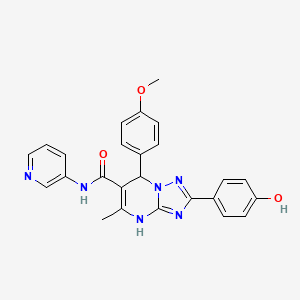 2-(4-hydroxyphenyl)-7-(4-methoxyphenyl)-5-methyl-N-(pyridin-3-yl)-4,7-dihydro-[1,2,4]triazolo[1,5-a]pyrimidine-6-carboxamide