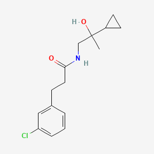 molecular formula C15H20ClNO2 B3020580 3-(3-chlorophenyl)-N-(2-cyclopropyl-2-hydroxypropyl)propanamide CAS No. 1788842-68-1