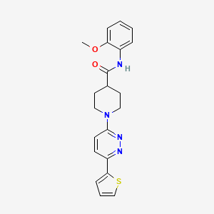 molecular formula C21H22N4O2S B3020581 N-(2-methoxyphenyl)-1-[6-(2-thienyl)pyridazin-3-yl]piperidine-4-carboxamide CAS No. 1029761-48-5
