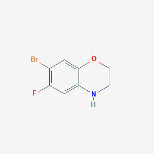 molecular formula C8H7BrFNO B3020591 7-bromo-6-fluoro-3,4-dihydro-2H-1,4-benzoxazine CAS No. 105679-34-3
