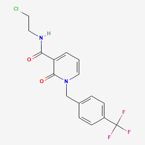 N-(2-chloroethyl)-2-oxo-1-[[4-(trifluoromethyl)phenyl]methyl]pyridine-3-carboxamide
