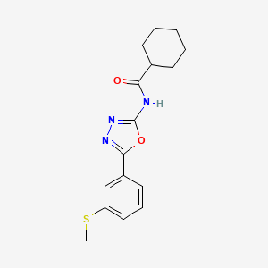 N-(5-(3-(methylthio)phenyl)-1,3,4-oxadiazol-2-yl)cyclohexanecarboxamide
