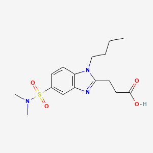 3-[1-butyl-5-(dimethylsulfamoyl)-1H-1,3-benzodiazol-2-yl]propanoic acid