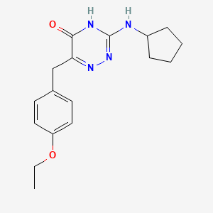 molecular formula C17H22N4O2 B3020616 3-(cyclopentylamino)-6-(4-ethoxybenzyl)-1,2,4-triazin-5(4H)-one CAS No. 905765-07-3