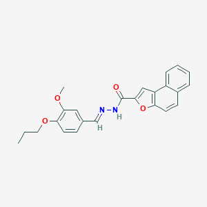 molecular formula C24H22N2O4 B302062 N'-(3-methoxy-4-propoxybenzylidene)naphtho[2,1-b]furan-2-carbohydrazide 