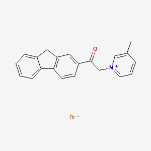 molecular formula C21H18BrNO B3020621 1-(9H-2-fluorenyl)-2-(3-methyl-1-pyridiniumyl)-1-ethanone bromide CAS No. 255715-80-1