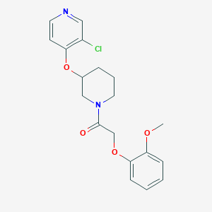 molecular formula C19H21ClN2O4 B3020626 1-(3-((3-Chloropyridin-4-yl)oxy)piperidin-1-yl)-2-(2-methoxyphenoxy)ethanone CAS No. 2034575-15-8