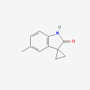 molecular formula C11H11NO B3020628 5'-Methylspiro[cyclopropane-1,3'-indolin]-2'-one CAS No. 1360946-84-4