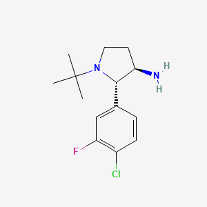 (2S,3R)-1-Tert-butyl-2-(4-chloro-3-fluorophenyl)pyrrolidin-3-amine
