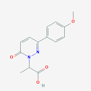 molecular formula C14H14N2O4 B3020636 2-(3-(4-甲氧基苯基)-6-氧代哒嗪-1(6H)-基)丙酸 CAS No. 1286711-25-8